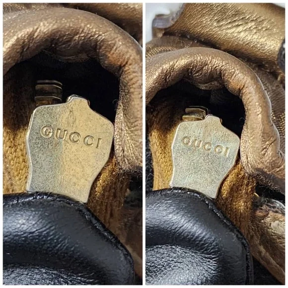 Authentic GUCCI GG Fabric Abbey Medium D-Ring Hobo Bag Gold Golden Brown - Picture 8 of 14